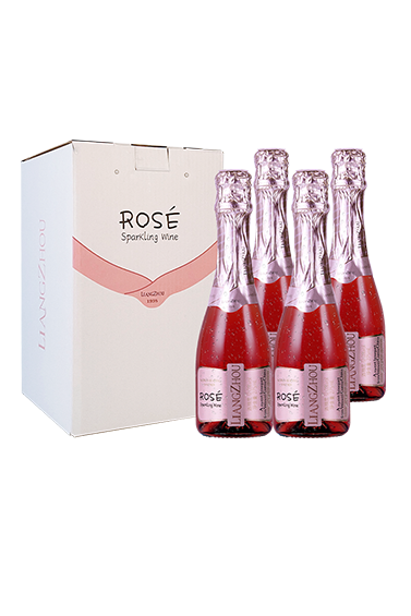 甘肅涼州致臻釀造桃紅起泡葡萄酒275ml*4送禮自飲